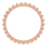 14K Rose 1/2 CTW Natural Diamond Eternity Band Size 4